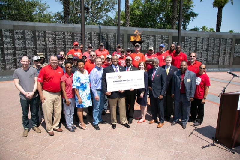 Anheuser-Busch employees standing in a group